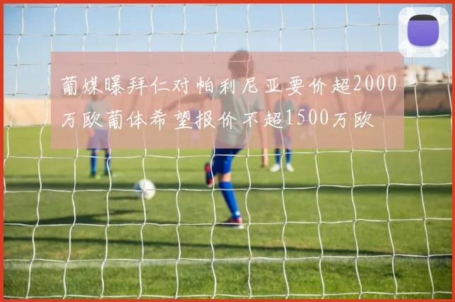 葡媒曝拜仁对帕利尼亚要价超2000万欧葡体希望报价不超1500万欧